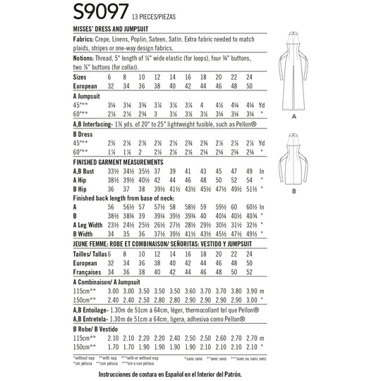 Simplicity Schnittmuster S9097