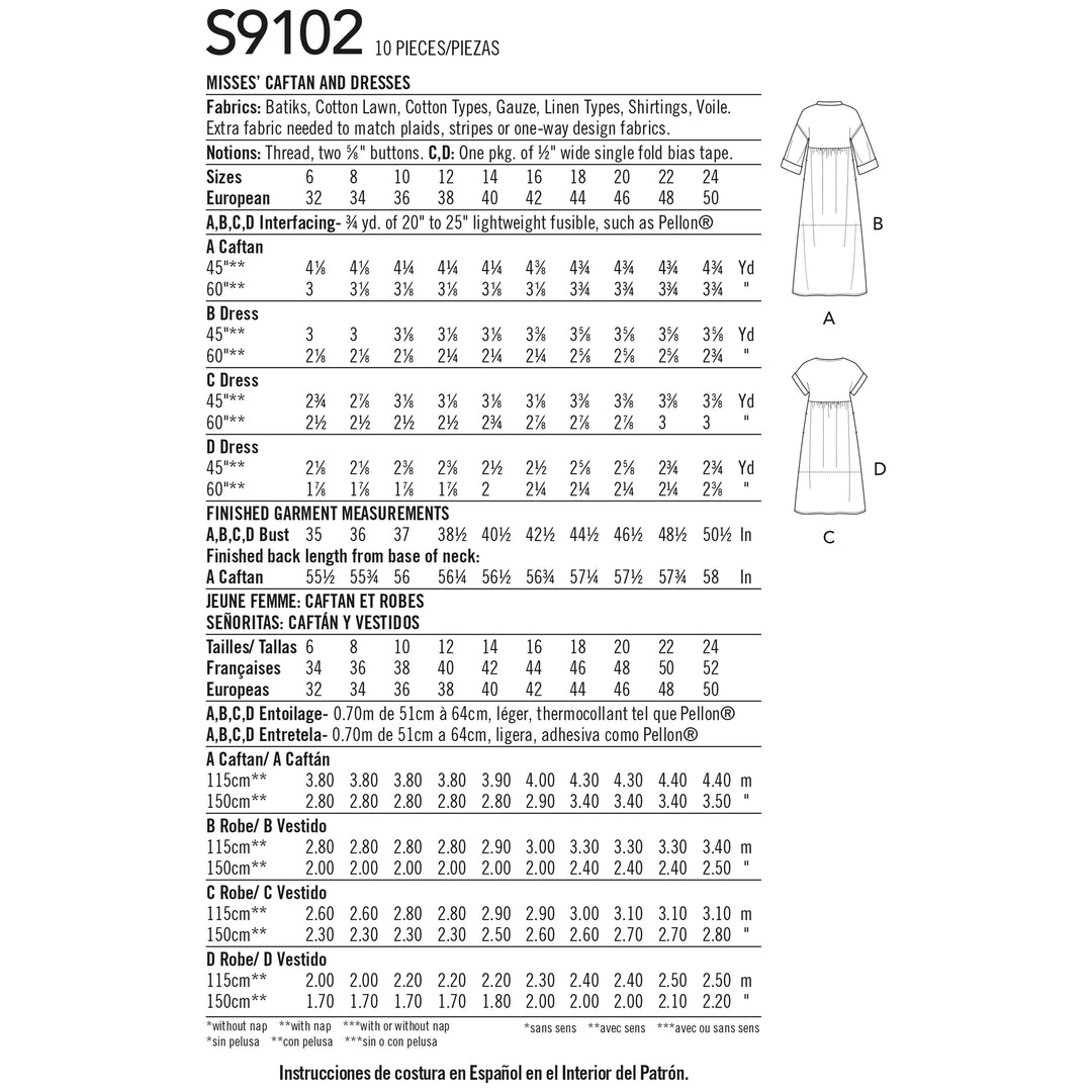 Simplicity Schnittmuster S9102
