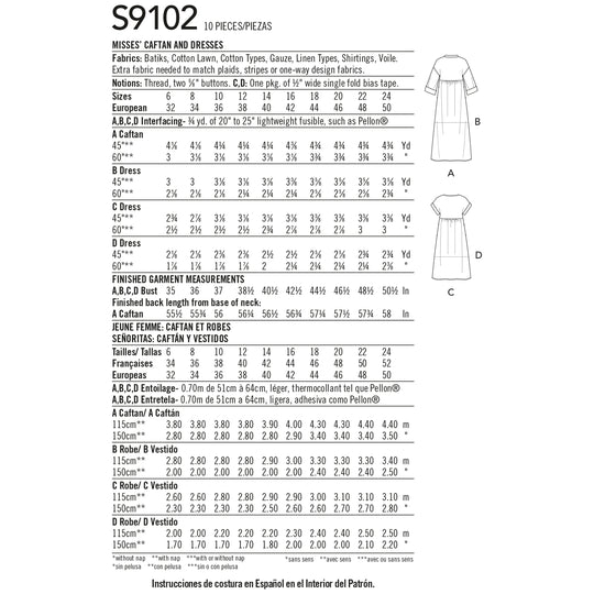 Simplicity Schnittmuster S9102