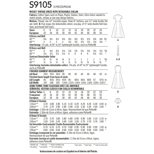 Simplicity Schnittmuster S9105