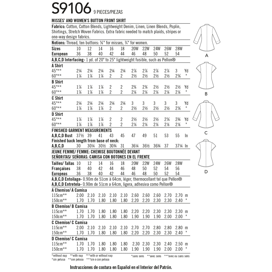 Simplicity Schnittmuster S9106