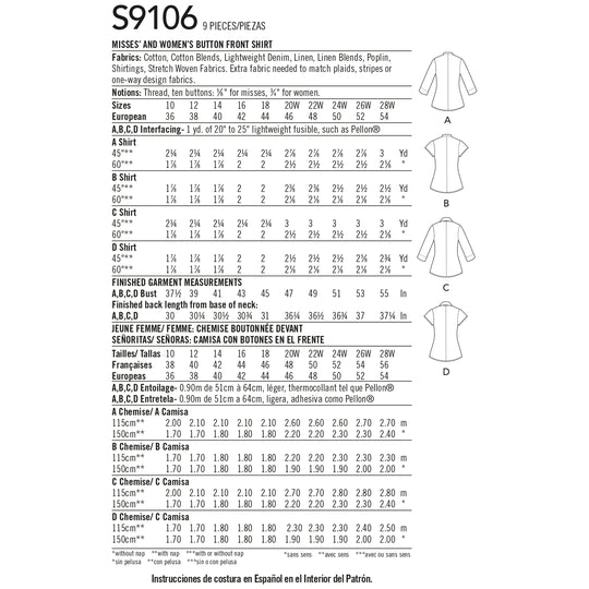 Simplicity Schnittmuster S9106