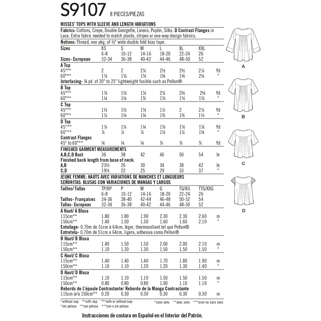 Simplicity Schnittmuster S9107