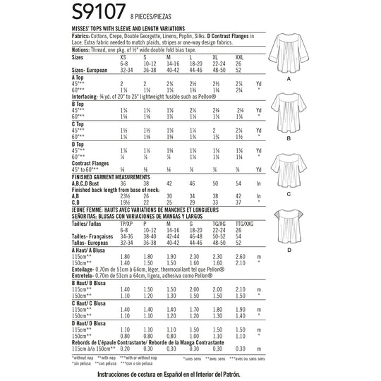 Simplicity Schnittmuster S9107