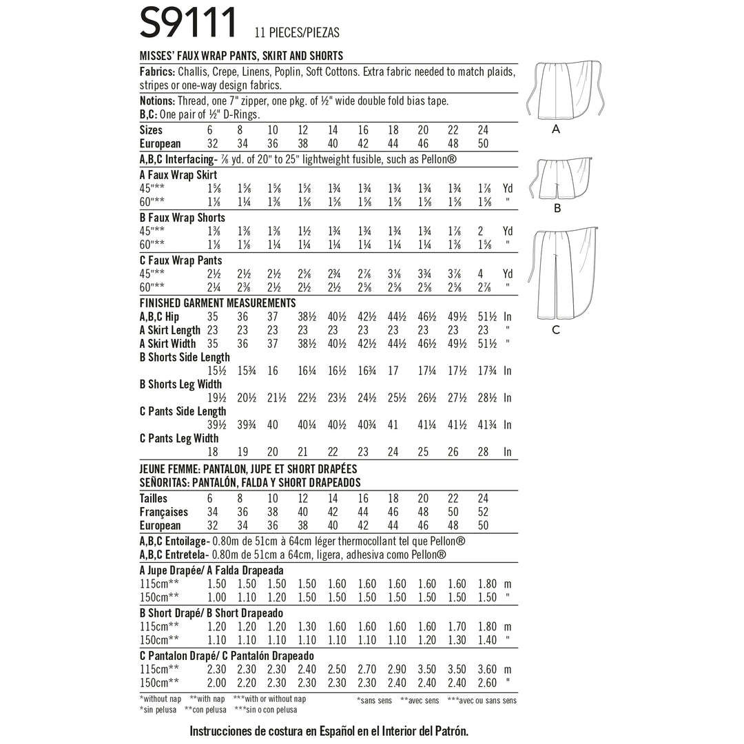 Simplicity Schnittmuster S9111