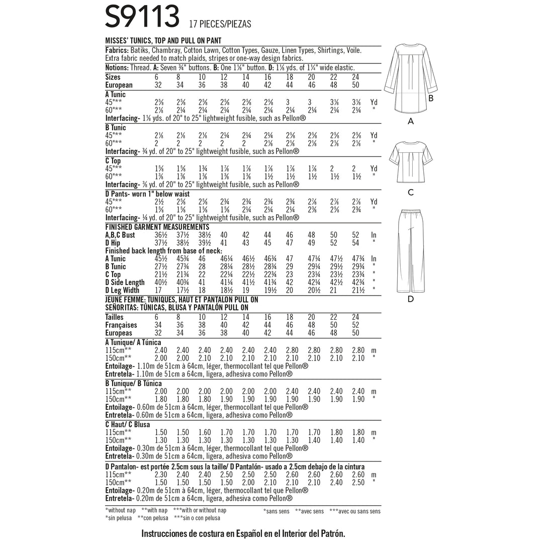 Simplicity Schnittmuster S9113