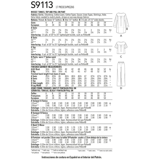 Simplicity Schnittmuster S9113