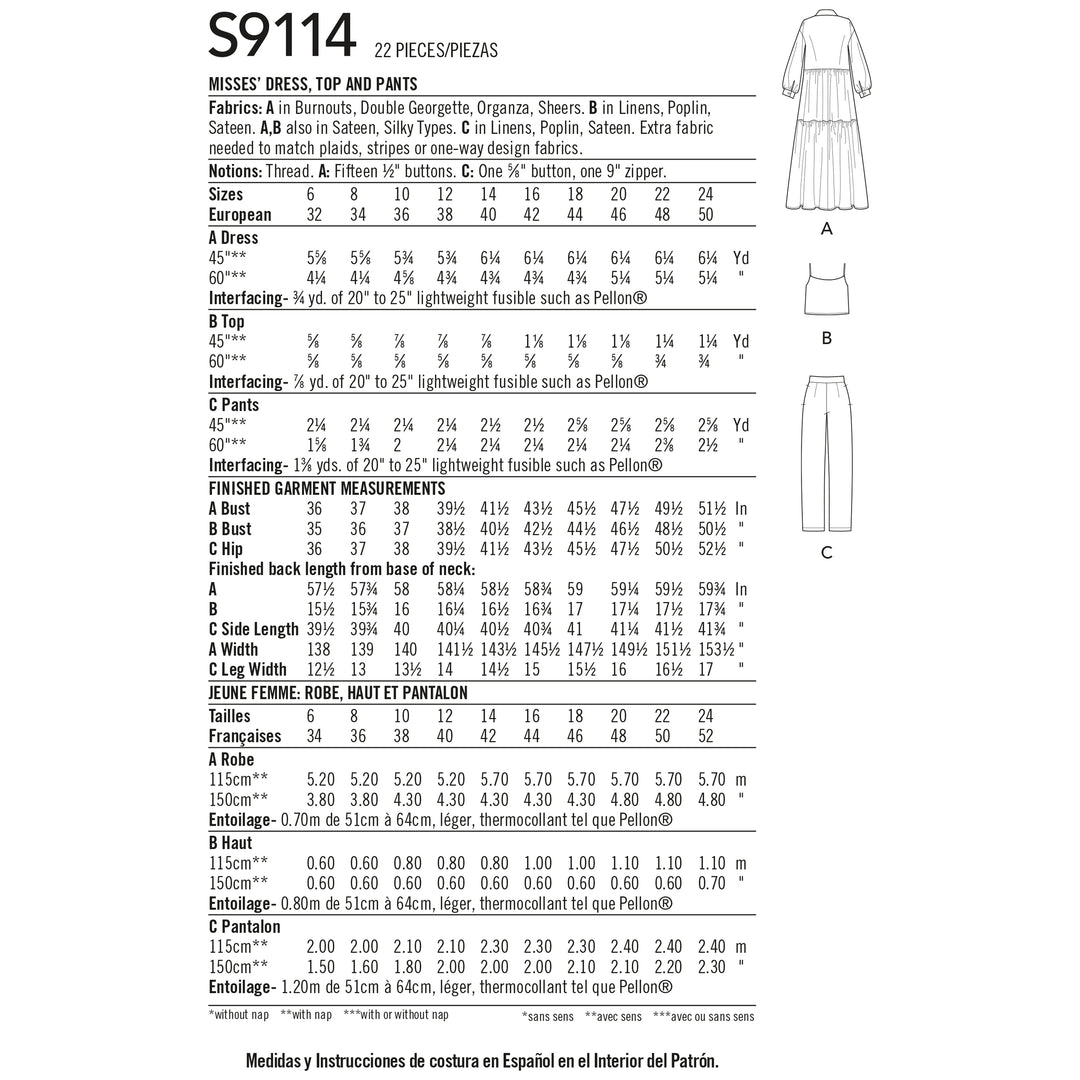 Simplicity Schnittmuster S9114