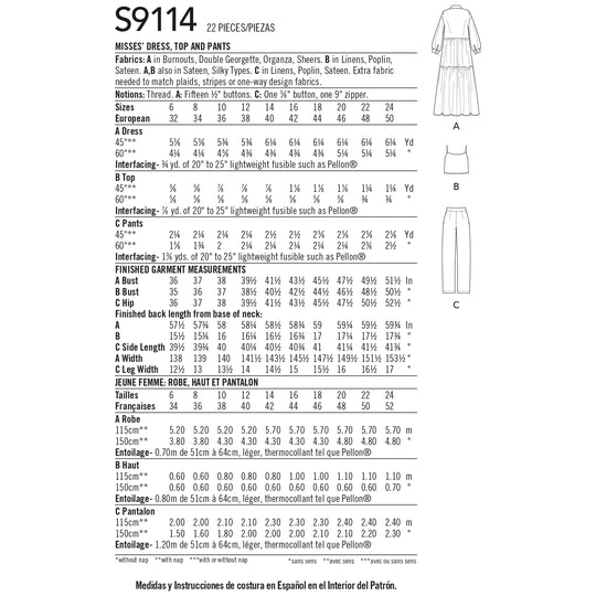 Simplicity Schnittmuster S9114