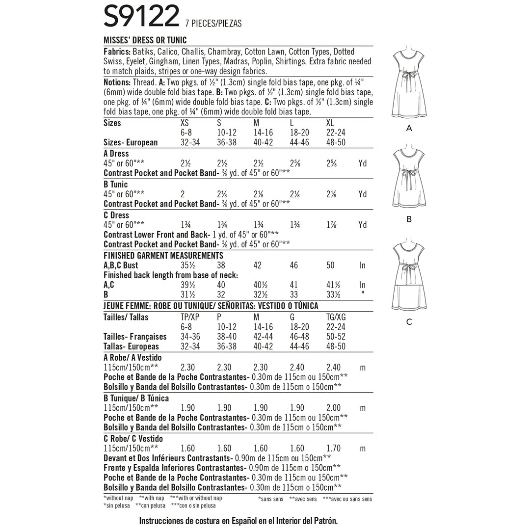 Simplicity Schnittmuster S9122