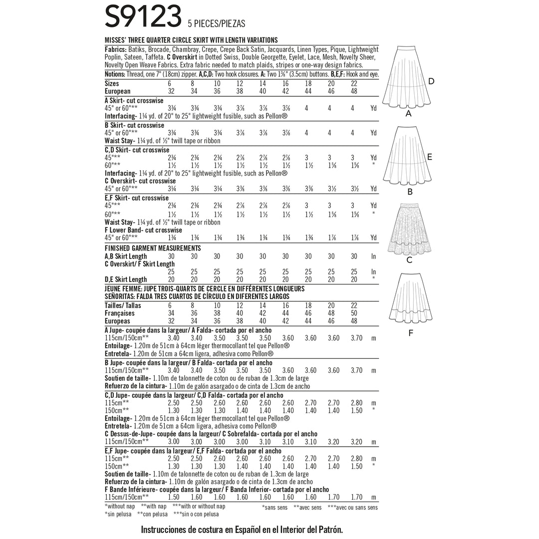Simplicity Schnittmuster S9123