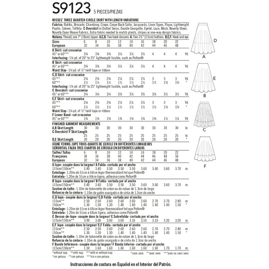 Simplicity Schnittmuster S9123
