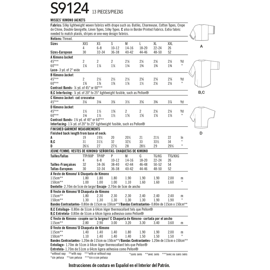 Simplicity Schnittmuster S9124