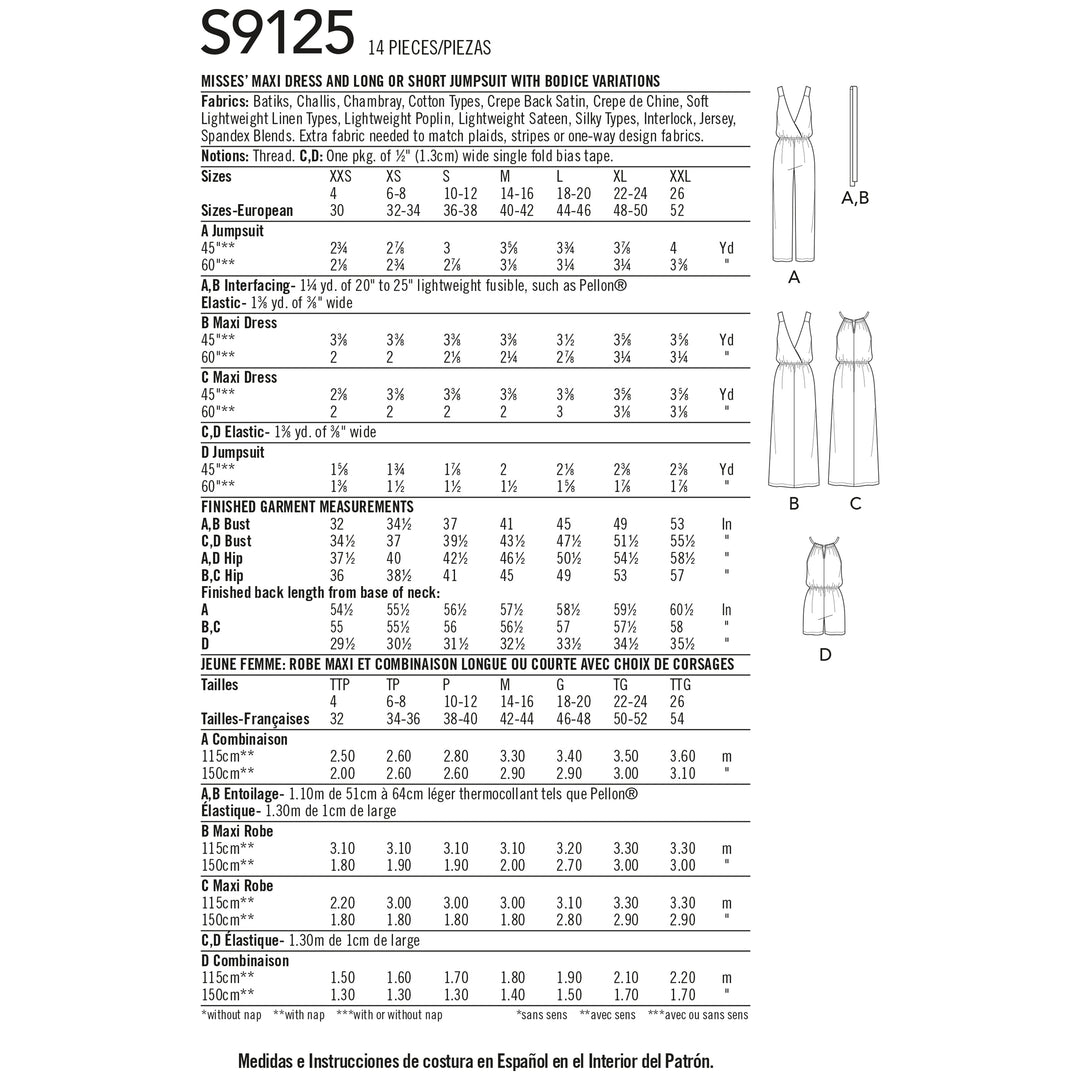 Simplicity Schnittmuster S9125
