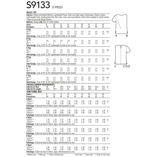 Simplicity Schnittmuster S9133