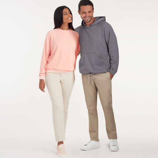 Simplicity Schnittmuster S9240 Damen Herren Kapuzenpullover