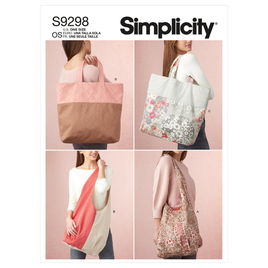 Simplicity Schnittmuster S9298 Damen Accessoires Taschen Shopper