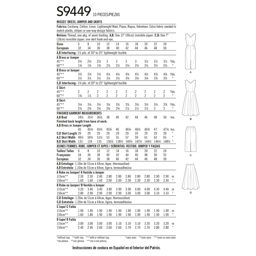 Simplicity Schnittmuster S9449