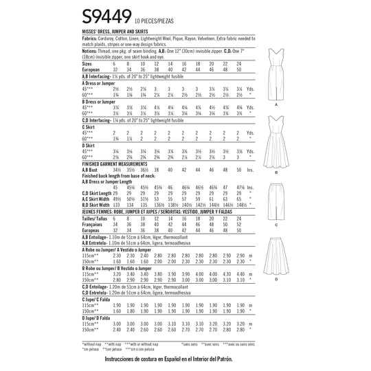 Simplicity Schnittmuster S9449