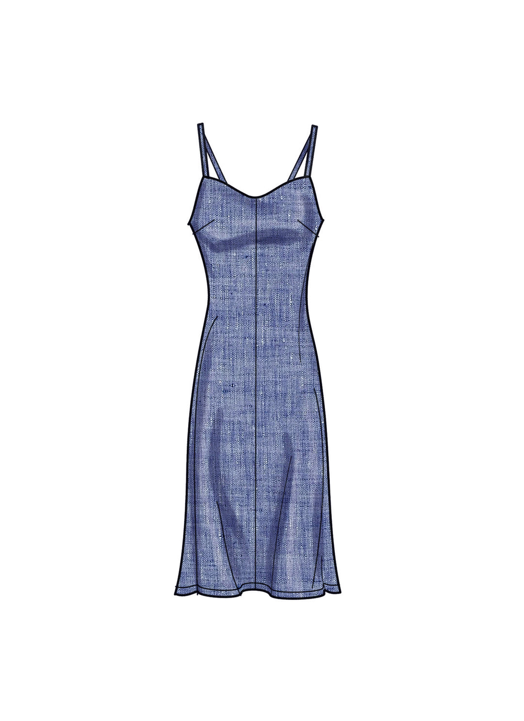 Simplicity Schnittmuster S9745 Damen rückenfreie Slip-Kleider Midi Maxi Mini