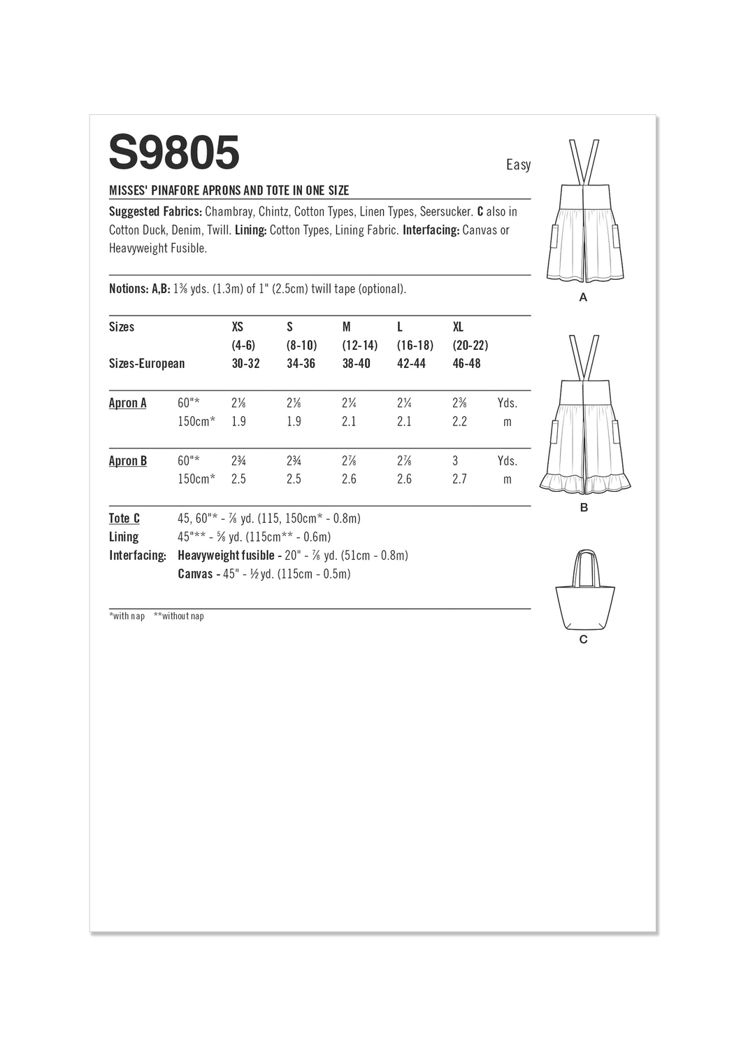 Simplicity Schnittmuster S9805
