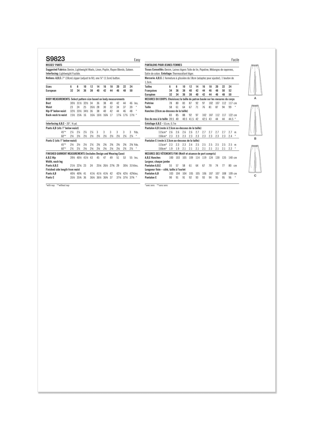 Simplicity Schnittmuster S9823