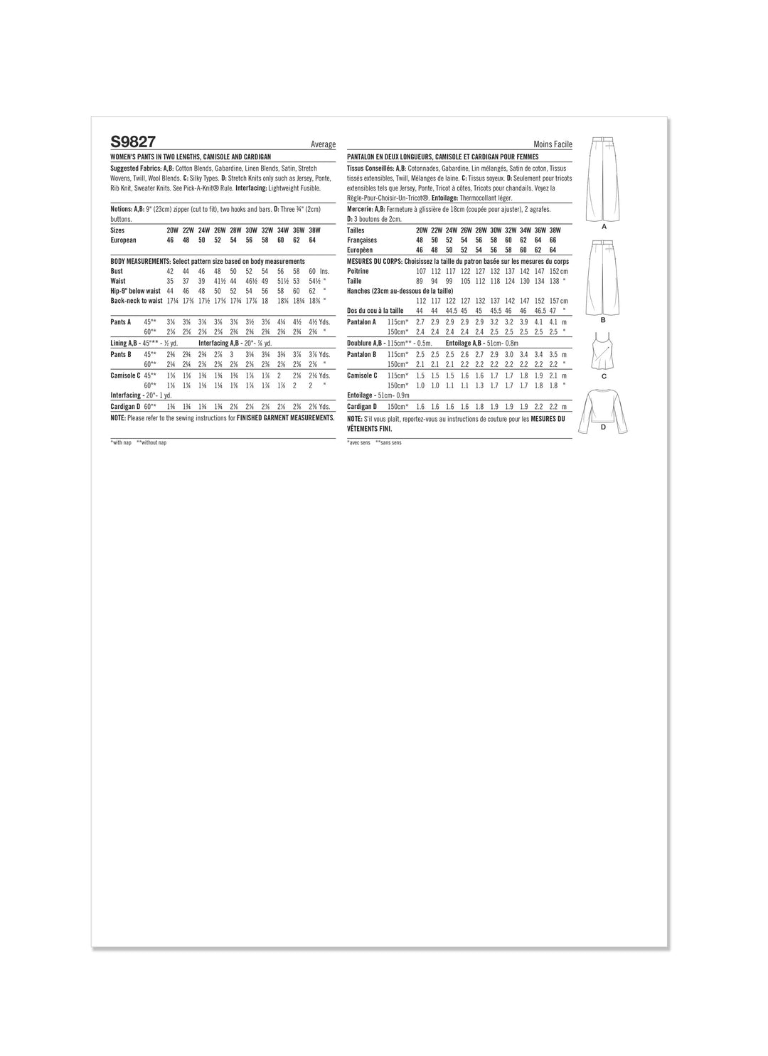 Simplicity Schnittmuster S9827