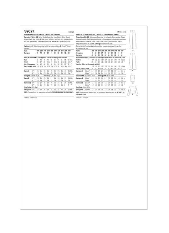 Simplicity Schnittmuster S9827