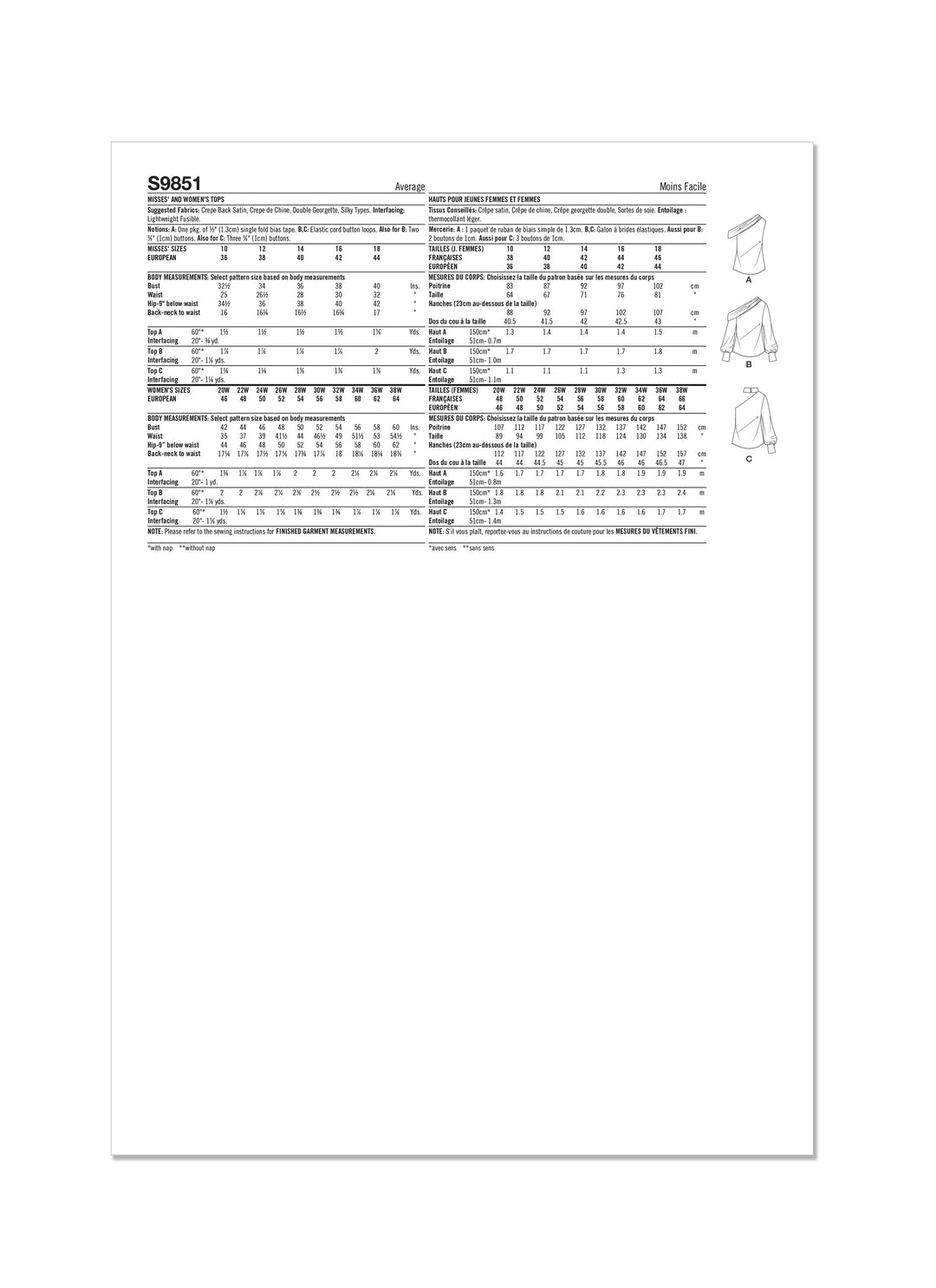 Simplicity Schnittmuster S9851