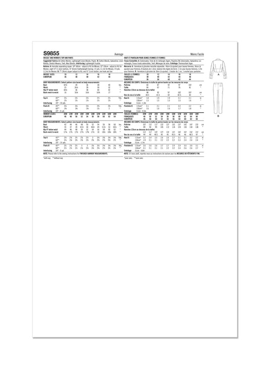 Simplicity Schnittmuster S9855
