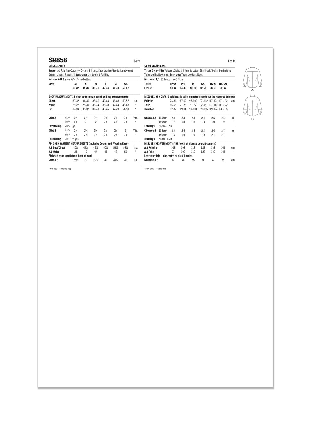 Simplicity Schnittmuster S9858