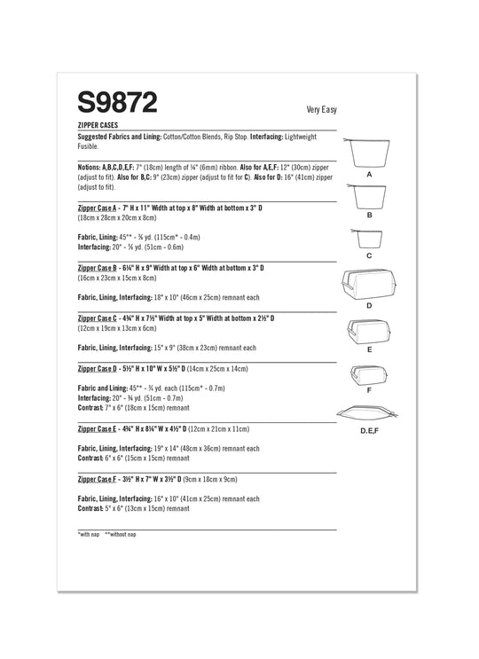Simplicity Schnittmuster S9872