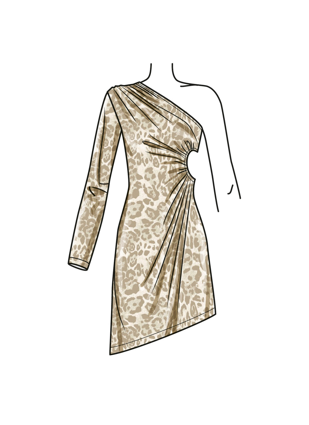 Simplicity Schnittmuster S9885 Damen schulterfreies Kleid mit Cut-Out Mini Maxi