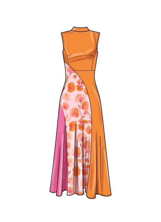 Simplicity Schnittmuster S9887 Kleid mit Prinzessnähten Mini Midi Maxilänge