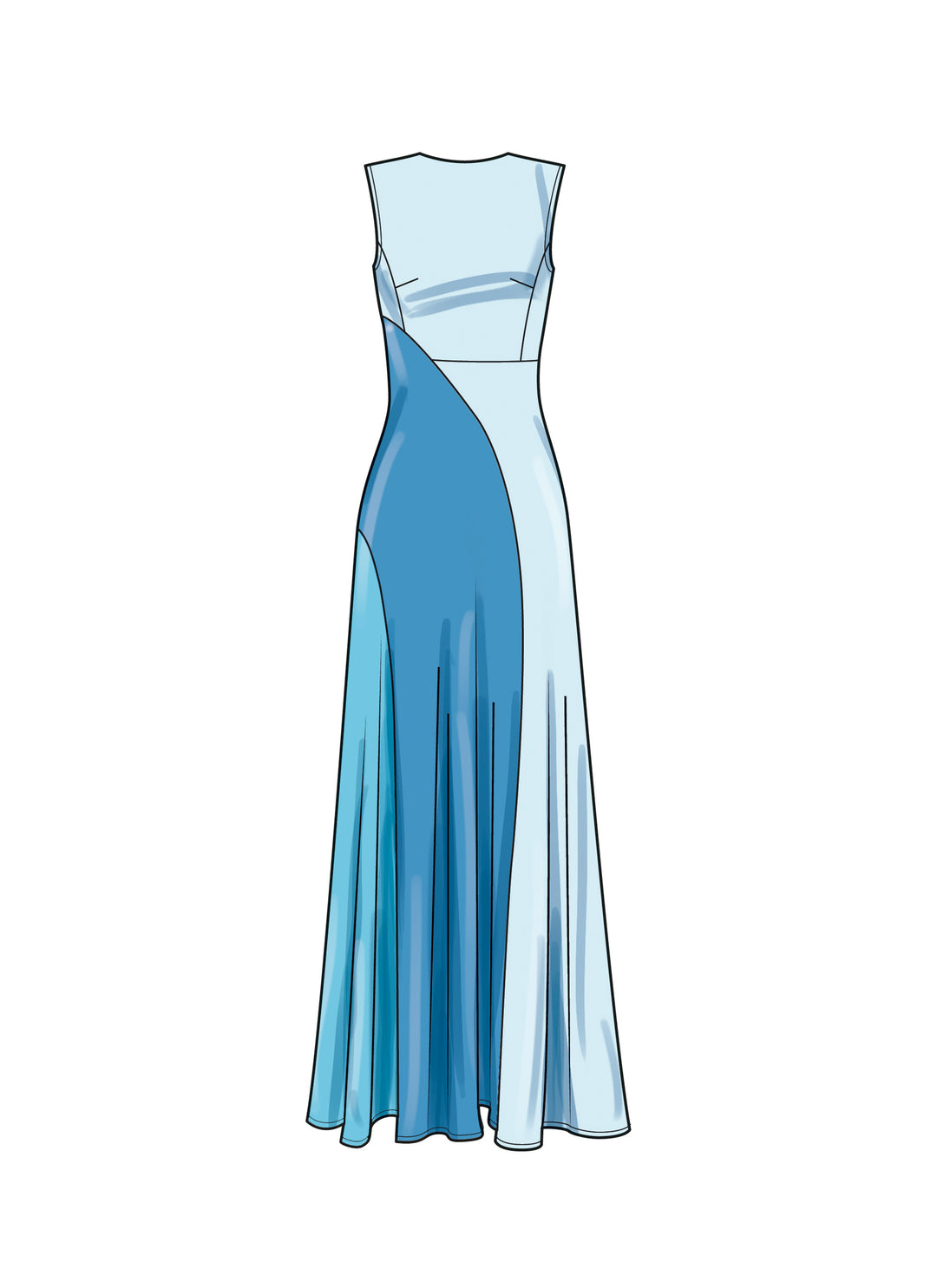 Simplicity Schnittmuster S9887 Kleid mit Prinzessnähten Mini Midi Maxilänge