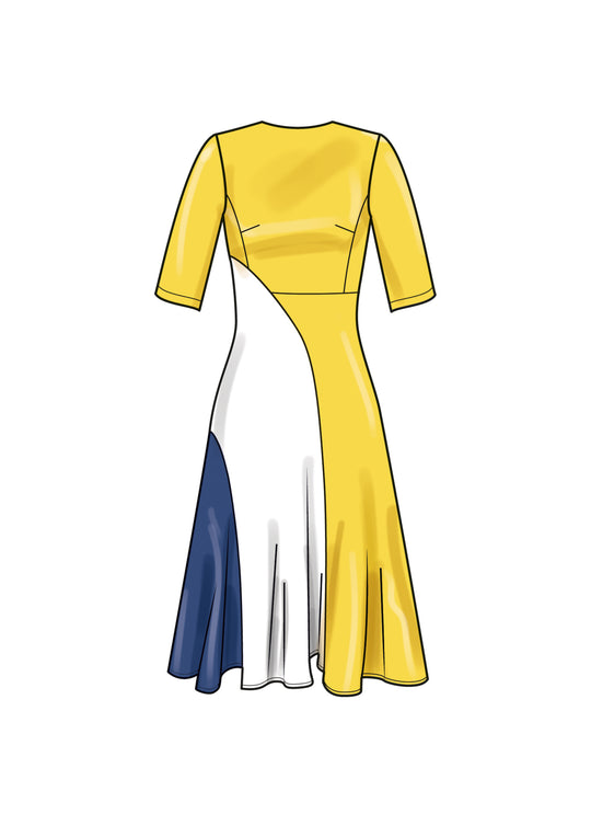 Simplicity Schnittmuster S9887 Kleid mit Prinzessnähten Mini Midi Maxilänge