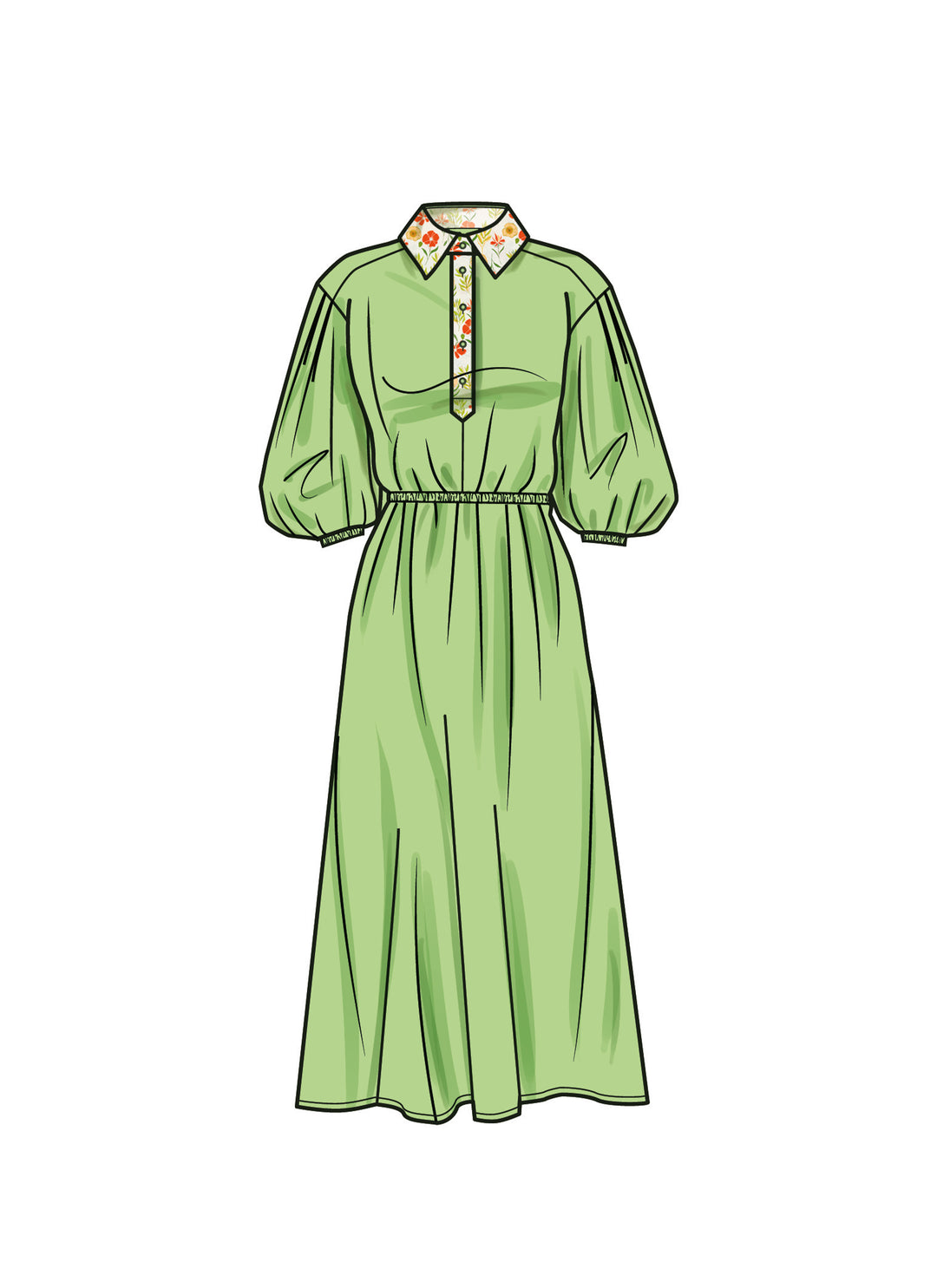 Simplicity Schnittmuster S9888 Damen Hemdblusenkleider Maxi