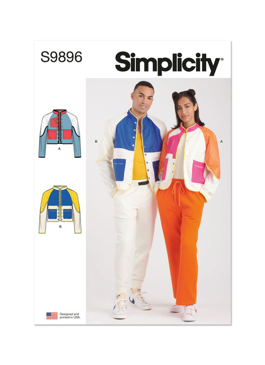 Simplicity Schnittmuster S9896 Damen Herren Collegejacke