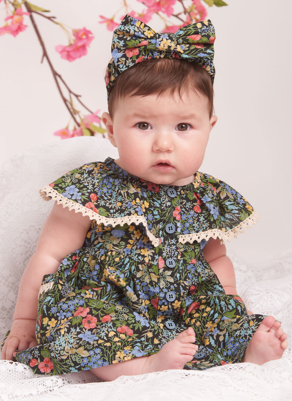 Simplicity Schnittmuster S9898 Babys Kleid Hose und Haarband