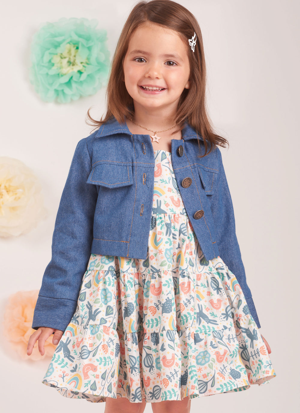 Simplicity Schnittmuster S9899 Mädchen Jeansjacke und Kleid