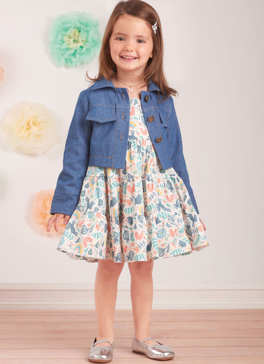 Simplicity Schnittmuster S9899 Mädchen Jeansjacke und Kleid