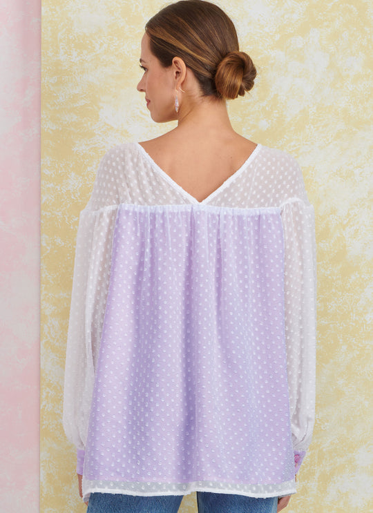 Simplicity Schnittmuster S9921 Damen Bluse Langarm / Kurzarm