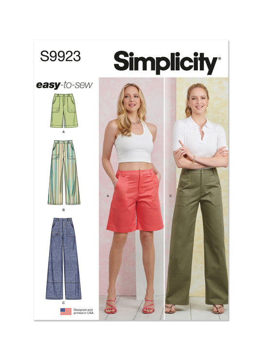 Simplicity Schnittmuster S9923 Damen Hose / Shorts