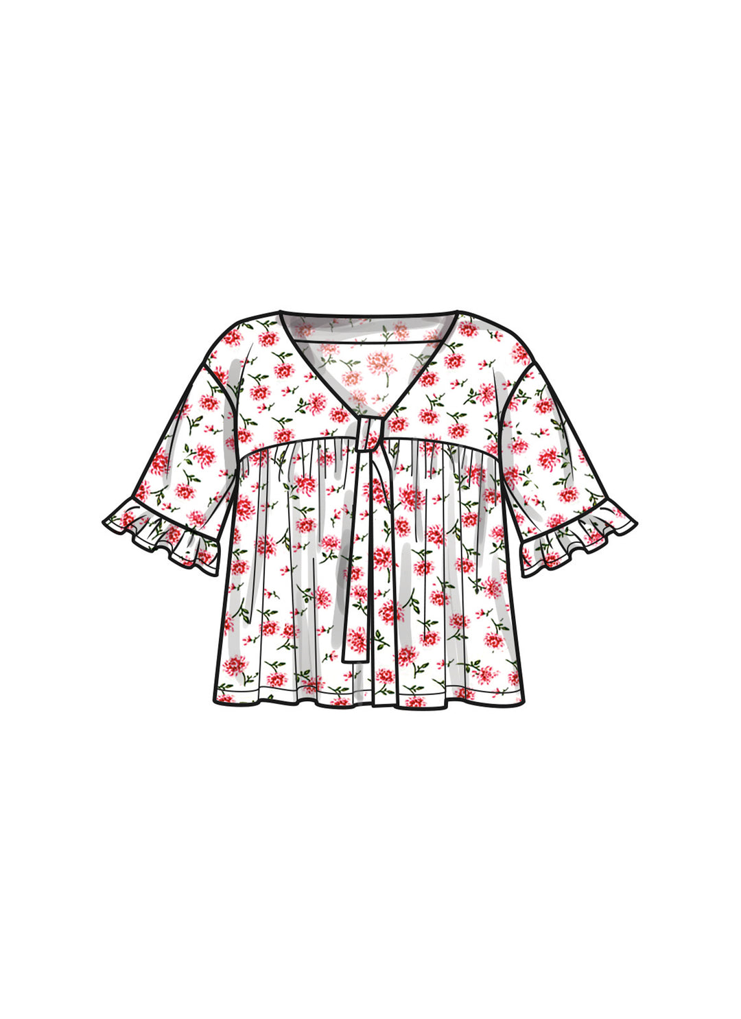 Simplicity Schnittmuster S9928 Damen gerade Hose und Shirt mit V-Aussschnitt