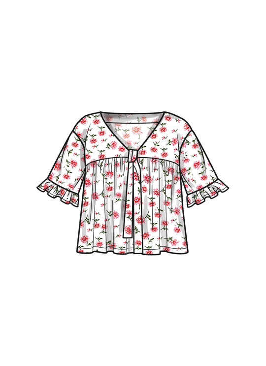 Simplicity Schnittmuster S9928 Damen gerade Hose und Shirt mit V-Aussschnitt