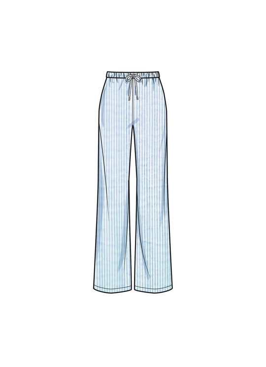 Simplicity Schnittmuster S9928 Damen gerade Hose und Shirt mit V-Aussschnitt
