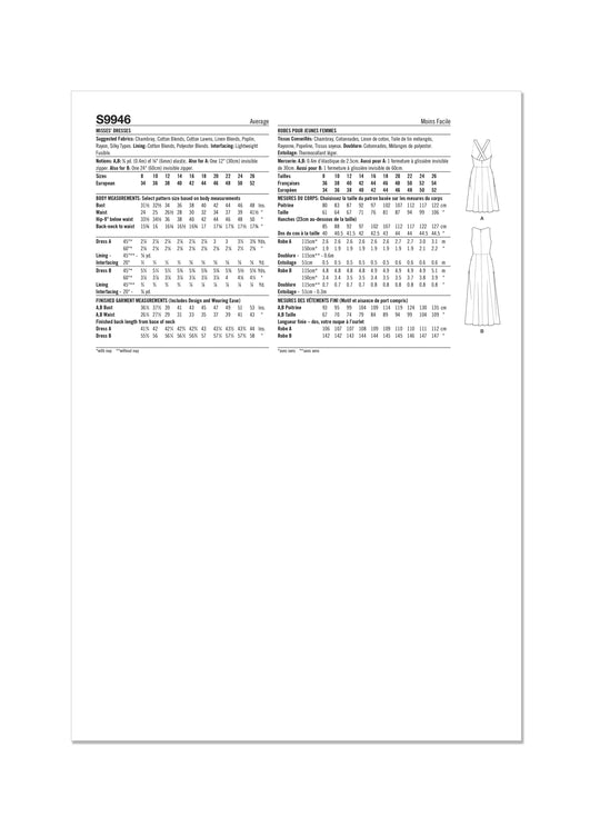 Simplicity Schnittmuster S9946 Damen Maxi Midikleid mit Cut-Outs A-Linie