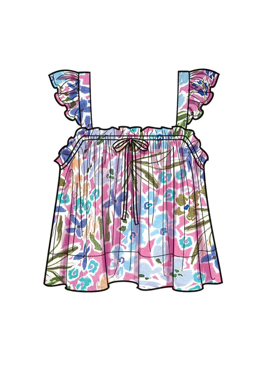 Simplicity Schnittmuster S9953 Damen Rüschentops