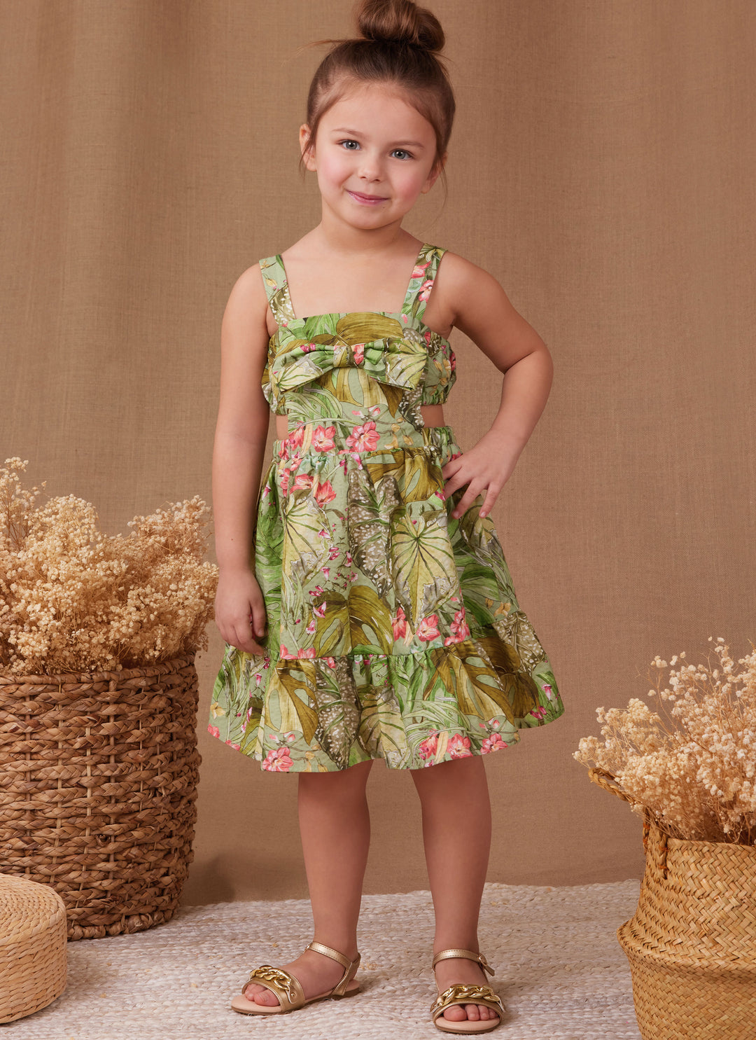 Simplicity Schnittmuster S9962 Kinder Schleifenkleid und Shorts