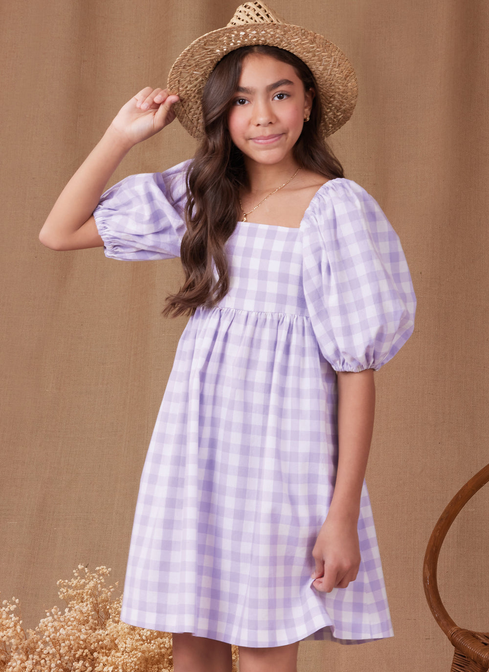 Simplicity Schnittmuster S9964 Mädchen Kleid mit Puffärmeln